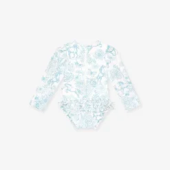 Posh Peanut Long Sleeve Ruffled Rash Guard Swimsuit Sale