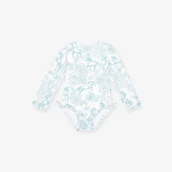 Posh Peanut Long Sleeve Ruffled Rash Guard Swimsuit Sale