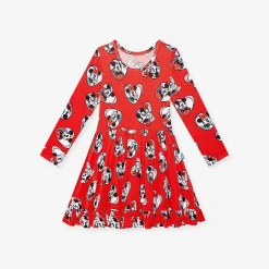 Posh Peanut Long Sleeve Ruffled Twirl Dress Store