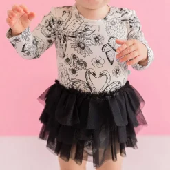 Posh Peanut Long Sleeve Tulle Skirt Bodysuit Online