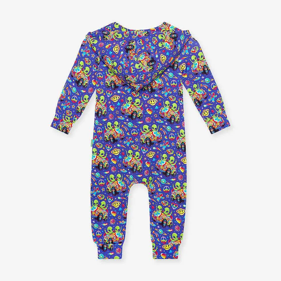 Posh Peanut Long Sleeve Zippered Hooded Romper Best Sale