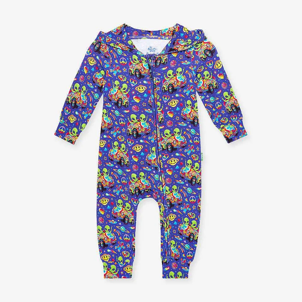 Posh Peanut Long Sleeve Zippered Hooded Romper Best Sale