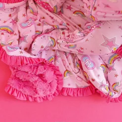 Posh Peanut Minky Ruffled Luxette Patoo® Blanket New