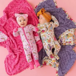 Posh Peanut Minky Ruffled Luxette Patoo® Blanket New