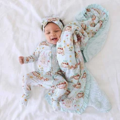 Posh Peanut Minky Ruffled Luxette Patoo® Blanket Sale