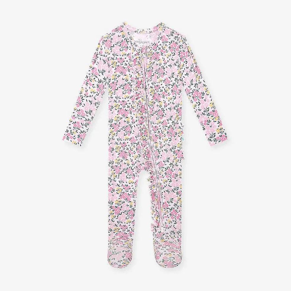 Posh Peanut Pointelle Footie Ruffled Zippered One Piece Best