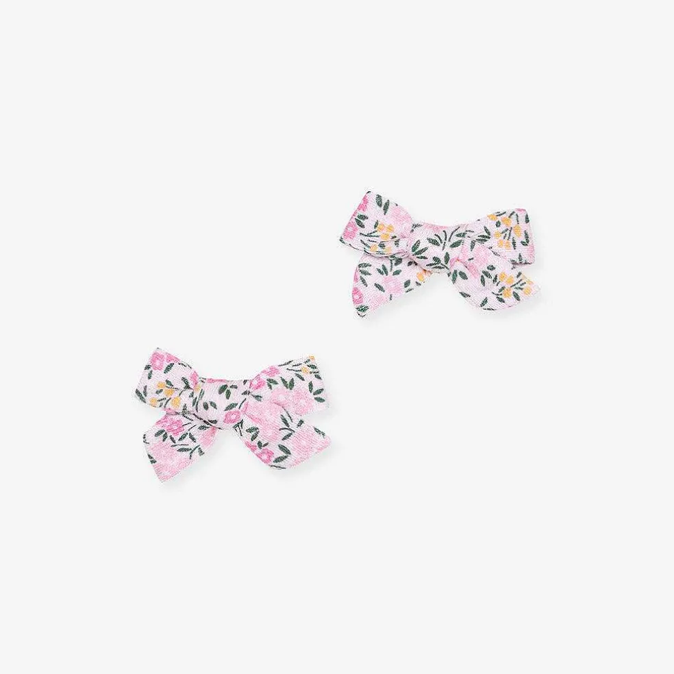 Posh Peanut Pointelle Mini Bow Hair Clips Discount