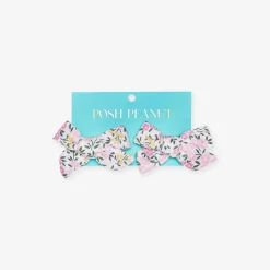 Posh Peanut Pointelle Mini Bow Hair Clips Discount
