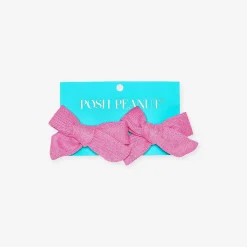 Posh Peanut Pointelle Mini Bow Hair Clips New