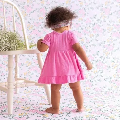 Posh Peanut Pointelle Ruffled Bodysuit Dress Sale