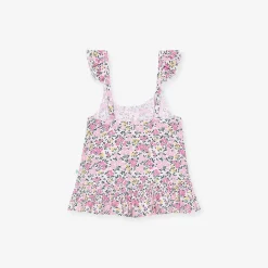 Posh Peanut Pointelle Ruffled Tank Store