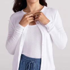 Posh Peanut Pointelle Women'S Cardigan Online