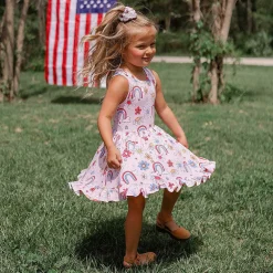 Posh Peanut Racerback Ruffled Twirl Dress Best