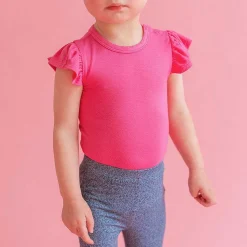 Posh Peanut Ruffled Bodysuit New
