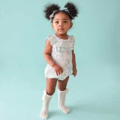 Posh Peanut Ruffled Bubble Romper Clearance