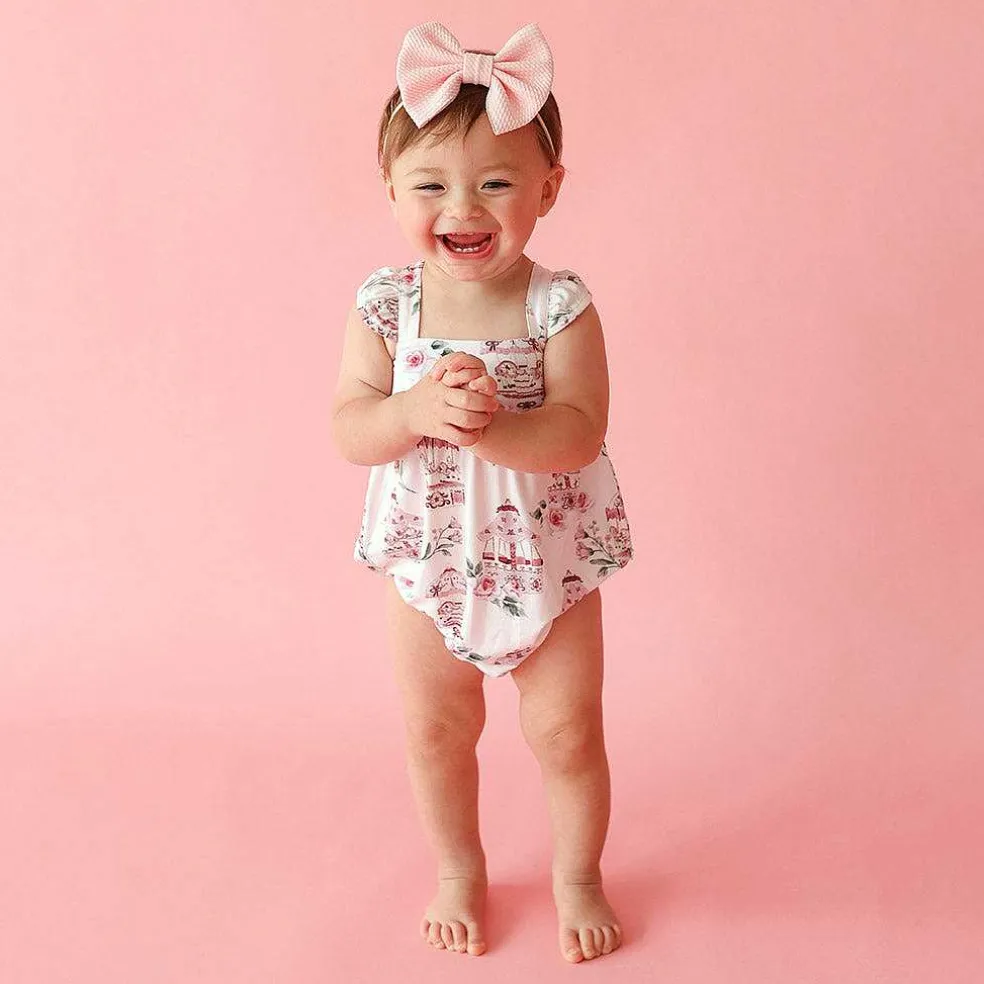 Posh Peanut Ruffled Bubble Romper Clearance