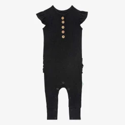 Posh Peanut Ruffled Cap Sleeve Henley Romper Flash Sale