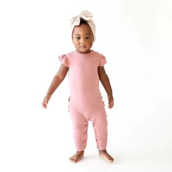 Posh Peanut Ruffled Cap Sleeve Romper Cheap
