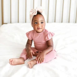 Posh Peanut Ruffled Cap Sleeve Romper Cheap