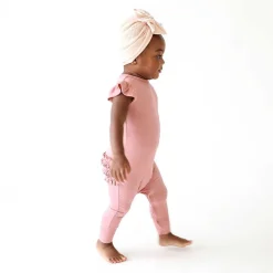 Posh Peanut Ruffled Cap Sleeve Romper Cheap