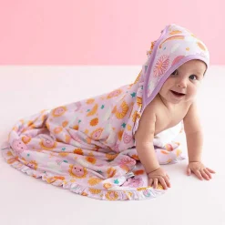 Posh Peanut Ruffled Hooded Towel New
