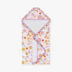 Posh Peanut Ruffled Hooded Towel New