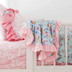 Posh Peanut Ruffled Luxe Patoo® Blanket Hot