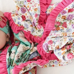Posh Peanut Ruffled Luxette Patoo® Blanket Discount