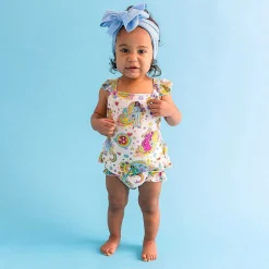 Posh Peanut Ruffled Strap Bubble Romper Flash Sale