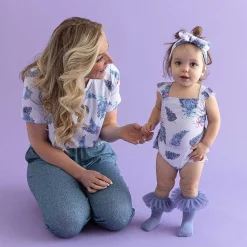 Posh Peanut Ruffled Strap Bubble Romper Fashion