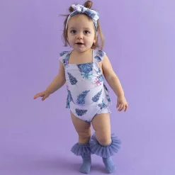 Posh Peanut Ruffled Strap Bubble Romper Fashion