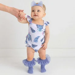 Posh Peanut Ruffled Strap Bubble Romper Fashion