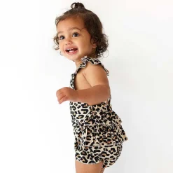 Posh Peanut Ruffled Strap Bubble Romper Flash Sale