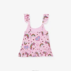 Posh Peanut Ruffled Tank Discount