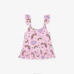 Posh Peanut Ruffled Tank Discount