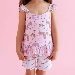 Posh Peanut Ruffled Tank Discount