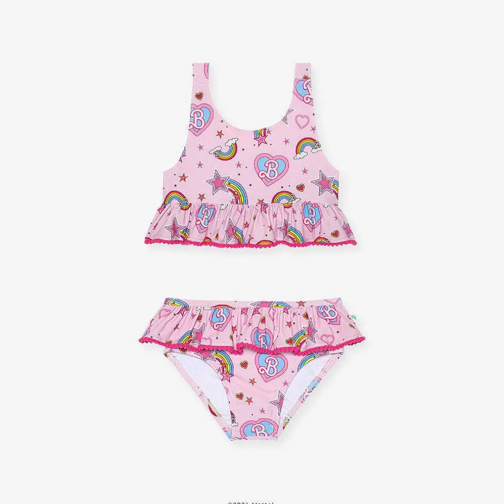 Posh Peanut Ruffled Tankini Two Piece Swimsuit Fashion