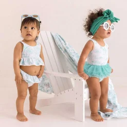 Posh Peanut Ruffled Tankini Two Piece Swimsuit Cheap