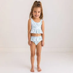 Posh Peanut Ruffled Tankini Two Piece Swimsuit Cheap