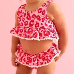 Posh Peanut Ruffled Tankini Two Piece Swimsuit Best Sale