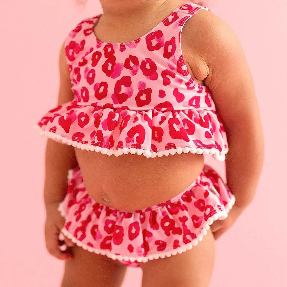 Posh Peanut Ruffled Tankini Two Piece Swimsuit Best Sale