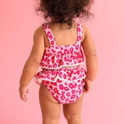 Posh Peanut Ruffled Tankini Two Piece Swimsuit Best Sale