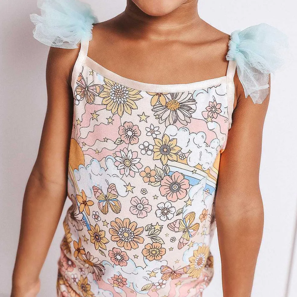 Posh Peanut Ruffled Tulle Cami New