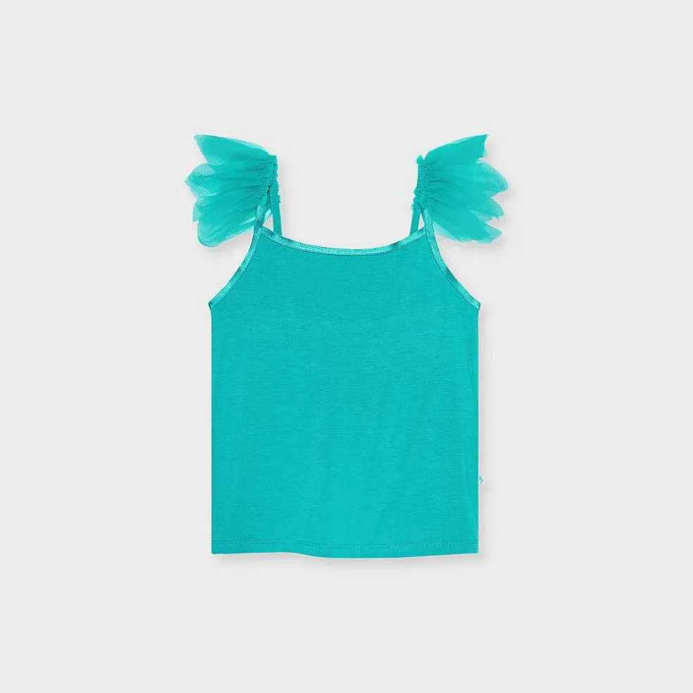 Posh Peanut Ruffled Tulle Cami New
