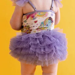 Posh Peanut Ruffled Tulle Sleeveless Bodysuit Outlet
