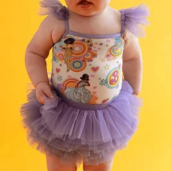 Posh Peanut Ruffled Tulle Sleeveless Bodysuit Outlet