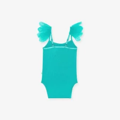 Posh Peanut Ruffled Tulle Sleeveless Bodysuit New