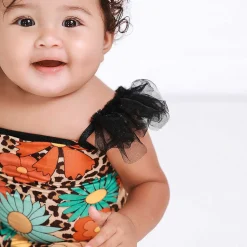 Posh Peanut Ruffled Tulle Sleeveless Bodysuit Online