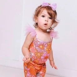 Posh Peanut Ruffled Tulle Sleeveless Bodysuit Store