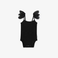Posh Peanut Ruffled Tulle Sleeveless Bodysuit Outlet